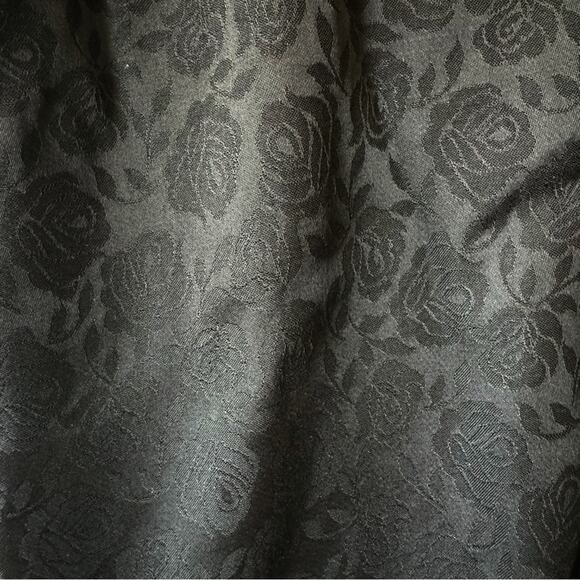 Sandro Ketty Rose Tie Neck Black Floral Jacquard Shift Mini Dress 1 / S - Picture 6 of 12